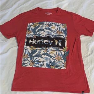 Hurley Red Floral T-Shirt Mens Size Medium Pacsun